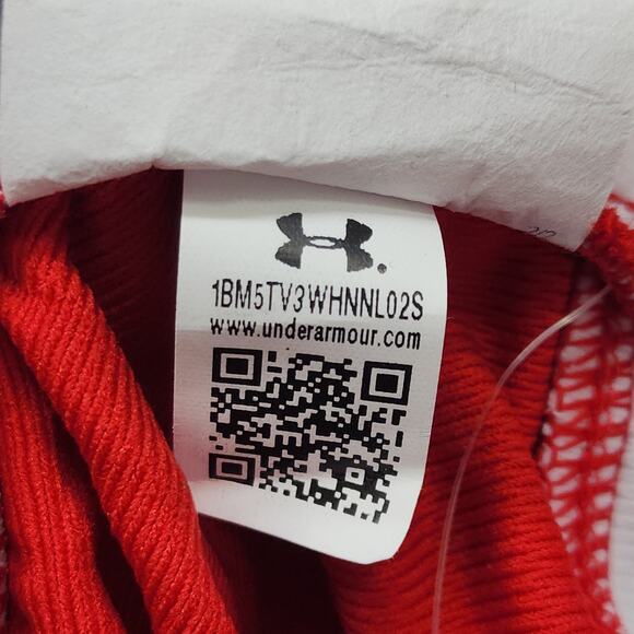 NEW Under Armour Pants Womens S Red White UA Knit Warm Up Team Zip Ankle Gym - Picture 11 of 16